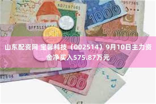 山东配资网 宝馨科技（002514）9月10日主力资金净买入575.87万元