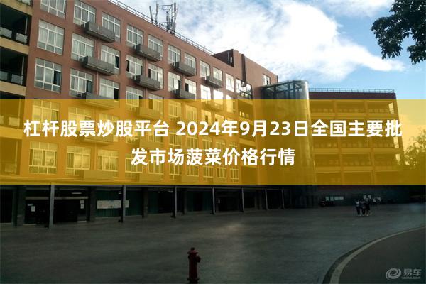 杠杆股票炒股平台 2024年9月23日全国主要批发市场菠菜价格行情