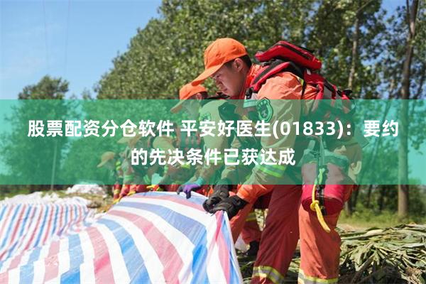 股票配资分仓软件 平安好医生(01833)：要约的先决条件已获达成